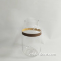 Jarrón de vidrio personalizado con jarrón de vidrio de cilindro